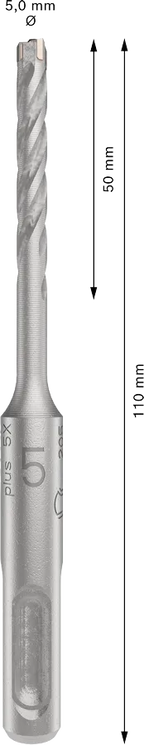 PRO SDS plus-5X Hamerboor, 5 x 50 x 110 mm