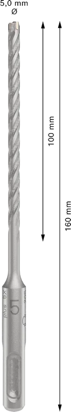 PRO SDS plus-5X Hamerboor, 5 x 100 x 160 mm