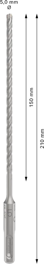 PRO SDS plus-5X Hamerboor, 5 x 150 x 210 mm