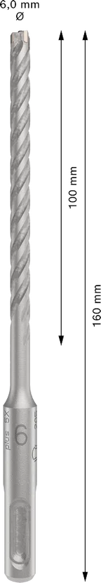 PRO SDS plus-5X Hamerboor, 6 x 100 x 160 mm