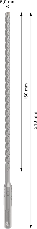 PRO SDS plus-5X Hamerboor, 6 x 200 x 260 mm