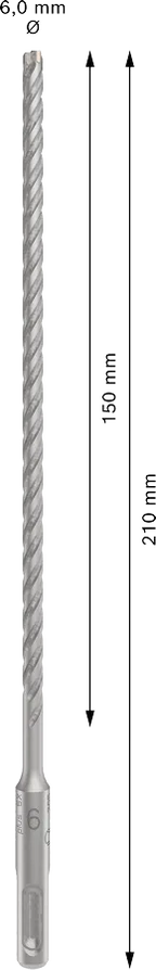 PRO SDS plus-5X Hamerboor, 6 x 200 x 260 mm