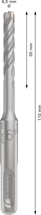 PRO SDS plus-5X Hamerboor, 6,5 x 50 x 110 mm