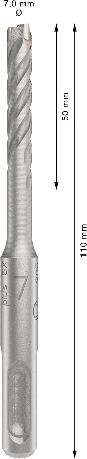 PRO SDS plus-5X Hamerboor, 7 x 50 x 110 mm