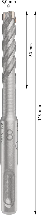 PRO SDS plus-5X Hamerboor, 8 x 50 x 110 mm