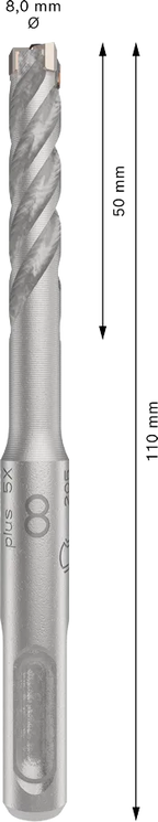 PRO SDS plus-5X Hamerboor, 8 x 50 x 110 mm