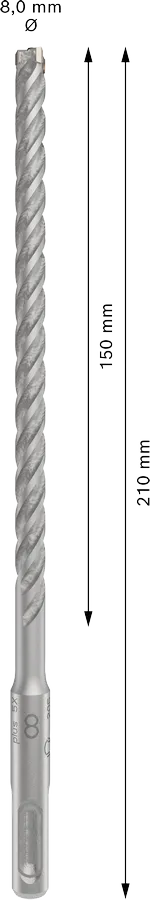 PRO SDS plus-5X Hamerboor, 8 x 150 x 210 mm