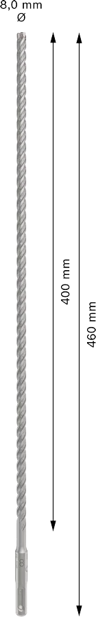 PRO SDS plus-5X Hamerboor, 8 x 400 x 460 mm