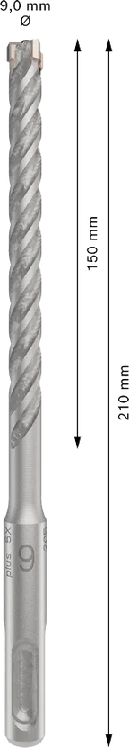 PRO SDS plus-5X Hamerboor, 9 x 150 x 210 mm