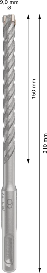 PRO SDS plus-5X Hamerboor, 9 x 150 x 210 mm