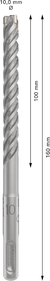 PRO SDS plus-5X Hamerboor, 10 x 100 x 160 mm