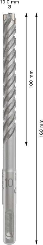 PRO SDS plus-5X Hamerboor, 10 x 100 x 160 mm