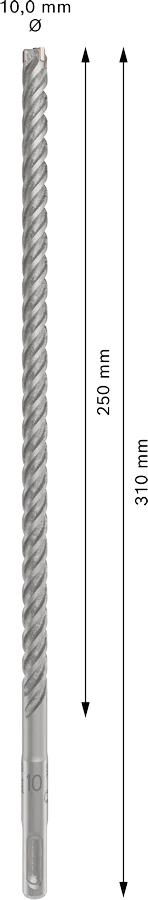 PRO SDS plus-5X Hamerboor, 10 x 250 x 310 mm