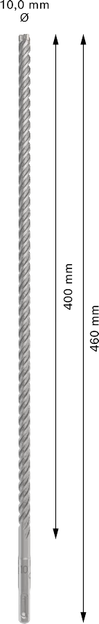 PRO SDS plus-5X Hamerboor, 10 x 400 x 460 mm