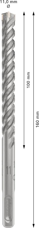 PRO SDS plus-5X Hamerboor, 11 x 100 x 160 mm