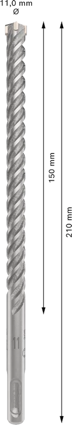 PRO SDS plus-5X Hamerboor, 11 x 150 x 210 mm