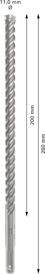 PRO SDS plus-5X Hamerboor, 11 x 200 x 260 mm