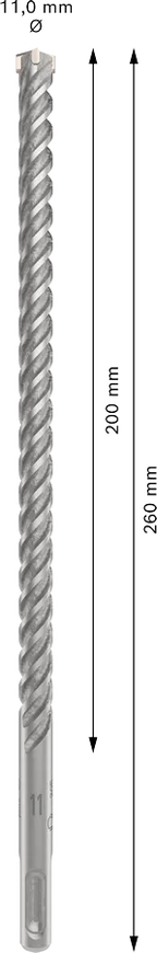 PRO SDS plus-5X Hamerboor, 11 x 200 x 260 mm