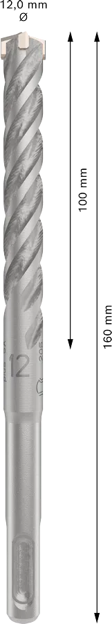 PRO SDS plus-5X Hamerboor, 12 x 100 x 160 mm