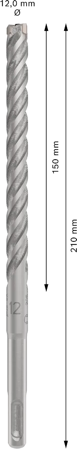 PRO SDS plus-5X Hamerboor, 12 x 150 x 210 mm