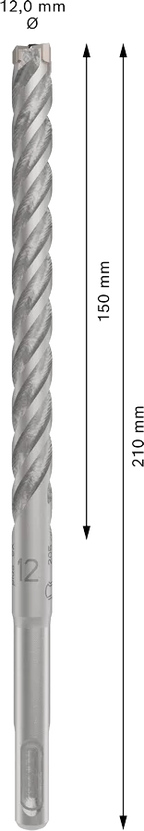 PRO SDS plus-5X Hamerboor, 12 x 150 x 210 mm