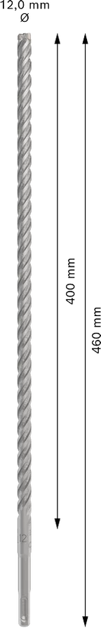 PRO SDS plus-5X Hamerboor, 12 x 400 x 460 mm