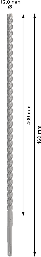 PRO SDS plus-5X Hamerboor, 12 x 400 x 460 mm
