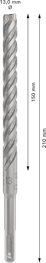 PRO SDS plus-5X Hamerboor, 13 x 150 x 210 mm