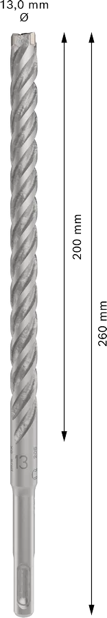 PRO SDS plus-5X Hamerboor, 13 x 200 x 260 mm