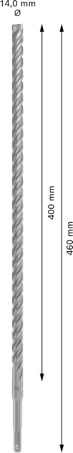PRO SDS plus-5X Hamerboor, 14 x 400 x 460 mm