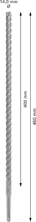 PRO SDS plus-5X Hamerboor, 14 x 400 x 460 mm