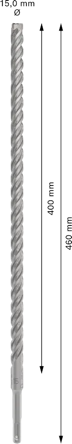 PRO SDS plus-5X Hamerboor, 15 x 400 x 460 mm