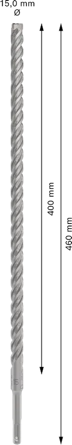 PRO SDS plus-5X Hamerboor, 15 x 400 x 460 mm