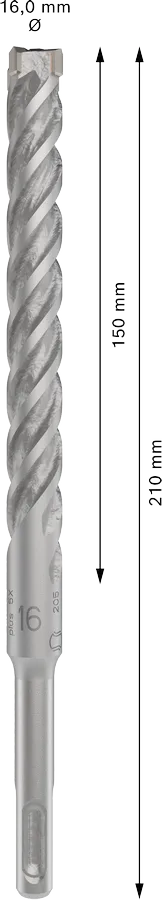 PRO SDS plus-5X Hamerboor, 16 x 150 x 210 mm
