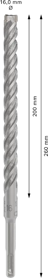 PRO SDS plus-5X Hamerboor, 16 x 200 x 260 mm