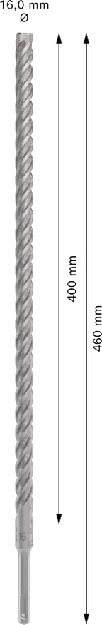 PRO SDS plus-5X Hamerboor, 16 x 400 x 460 mm