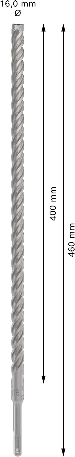 PRO SDS plus-5X Hamerboor, 16 x 400 x 460 mm