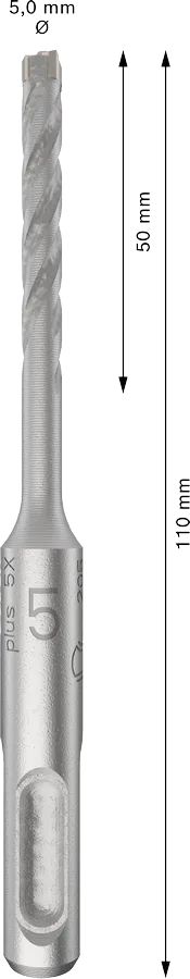 PRO SDS plus-5X Hamerboor, 5 x 50 x 110 mm, 10-delig