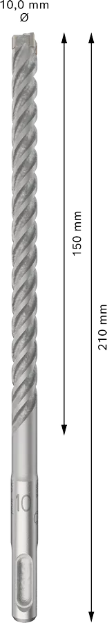 PRO SDS plus-5X Hamerboor, 10 x 150 x 210 mm, 10-delig