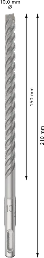 PRO SDS plus-5X Hamerboor, 10 x 150 x 210 mm, 10-delig