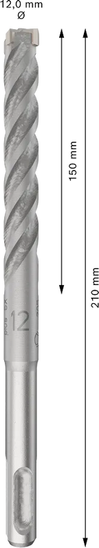 PRO SDS plus-5X Hamerboor, 12 x 150 x 210 mm, 10-delig
