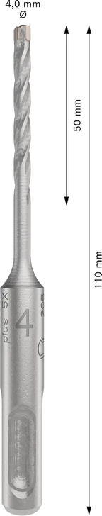 PRO SDS plus-5X Hamerboor, 4 x 50 x 110 mm