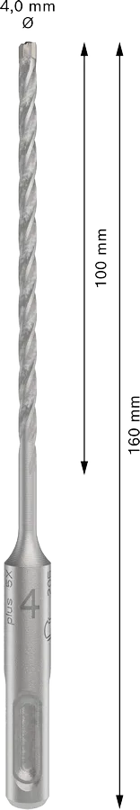 PRO SDS plus-5X Hamerboor, 4 x 100 x 160 mm