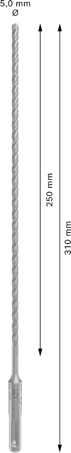 PRO SDS plus-5X Hamerboor, 5 x 250 x 310 mm