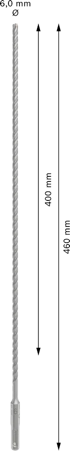PRO SDS plus-5X Hamerboor, 6 x 400 x 460 mm