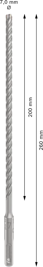 PRO SDS plus-5X Hamerboor, 7 x 200 x 260 mm