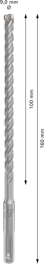 PRO SDS plus-5X Hamerboor, 9,5 x 100 x 160 mm