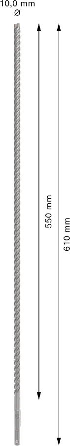 PRO SDS plus-5X Hamerboor, 10 x 550 x 610 mm