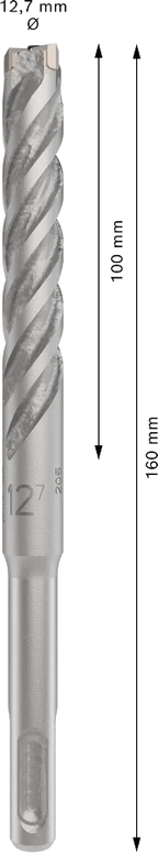 PRO SDS plus-5X Hamerboor, 12,7 x 100 x 160 mm