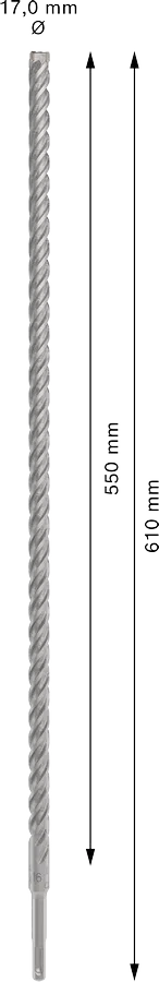 PRO SDS plus-5X Hamerboor, 16 x 550 x 610 mm